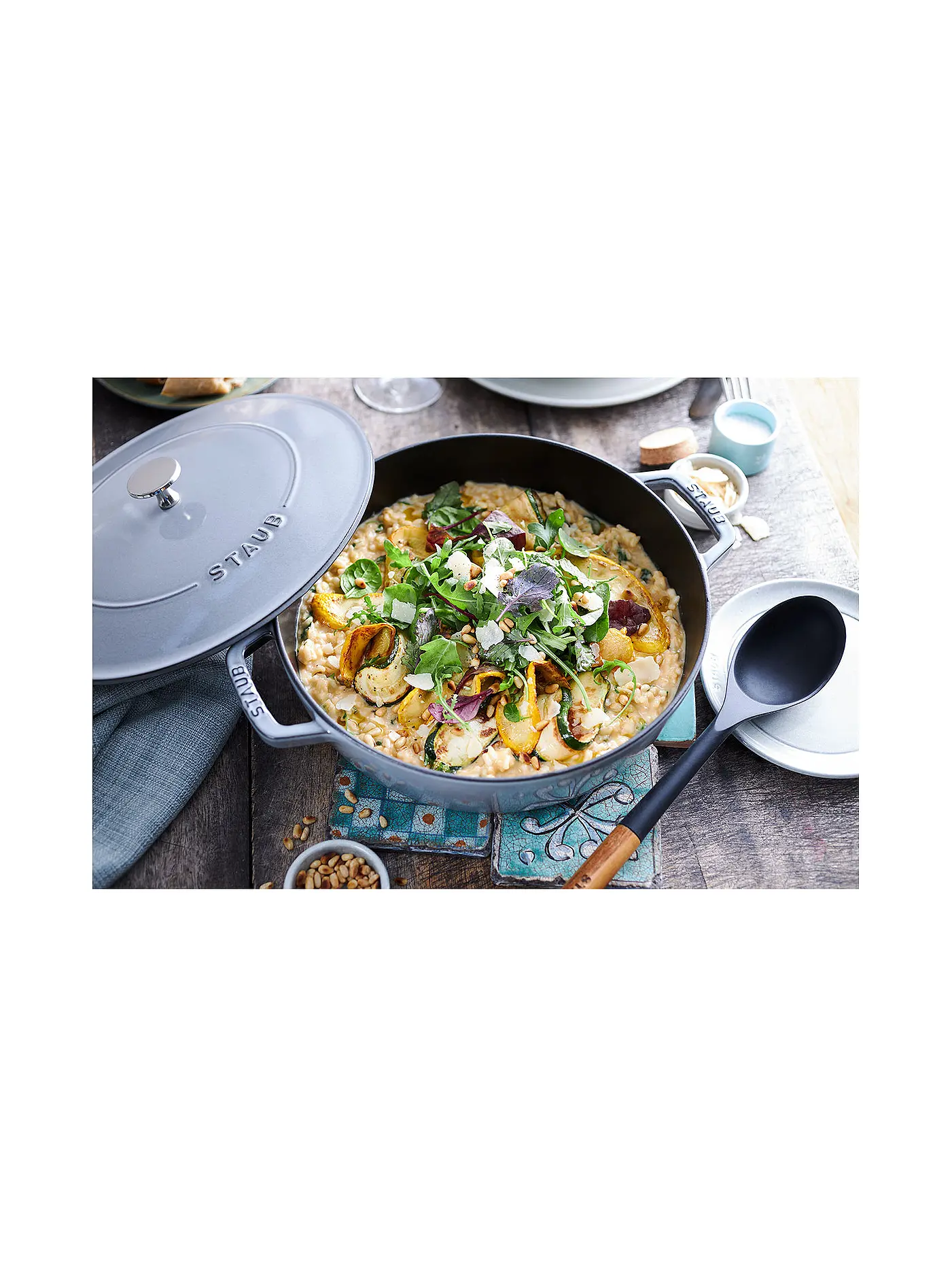 STAUB | Servierlöffel 31cm Akazie / Silikon | 